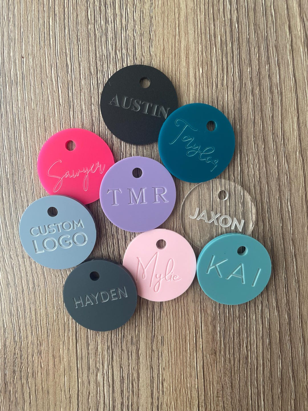 Mini Personalized Acrylic Bag Tag, Custom Name ID Key Chain, Travel ...