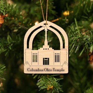 Columbus Ohio Temple Christmas Ornament, LDS Temple, Latter Day Saints,  LDS Christmas Decorations, LDS Ornament, Baptism Gift