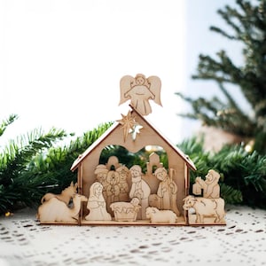 DIY Nativity Kit, Nativity, Christmas Nativity, Nativity Set for kids, Wooden Nativity Set,