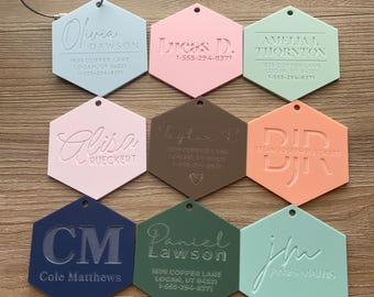 Personalized Luggage Tags, Bag Tags, Personalized ID Tags, Name Tags For Backpacks, Custom Luggage Tag, Travel Accessories, Backpack Tags