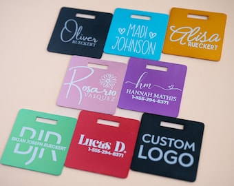 Personalized Luggage Tags, Bag Tags, Personalized ID Tags, Name Tags For Backpacks, Custom Luggage Tag, Travel Accessories, Backpack Tags