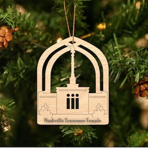 Adorno navideño del Templo de Nashville, Templo SUD, Santos de los Últimos Días, Templos de Utah, Decoraciones navideñas SUD, Adorno SUD, Regalo de bautismo