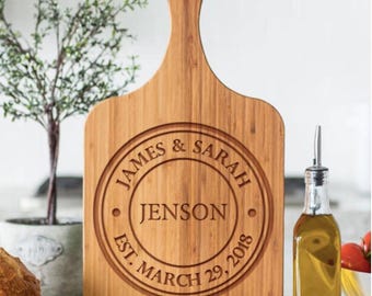 Tabla de cortar personalizada como regalo de boda - Regalo de aniversario de boda único para pareja - Regalo de boda para suegra, padres - Regalo de Navidad