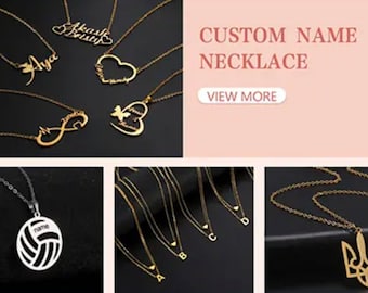 Customise personalise name necklace jewellery