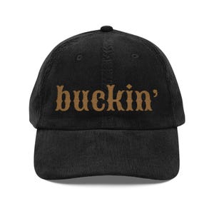 Vintage Corduroy Buckin&#39; Cowboy Carter Hat: Embroidered Baseball Cap