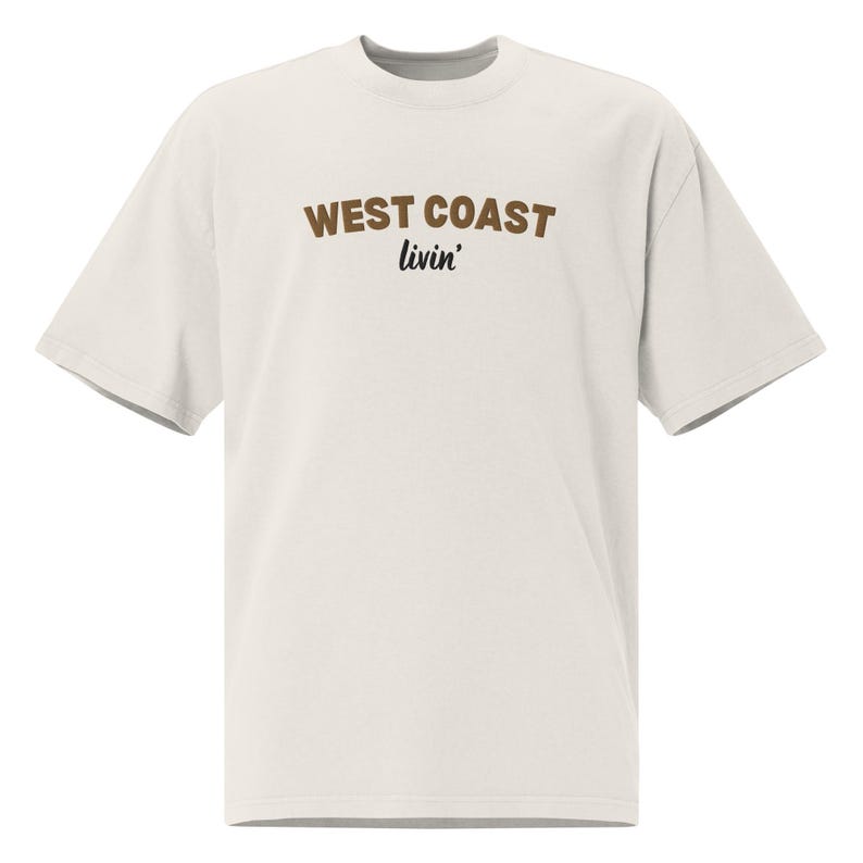 West Coast Shirt Embroidered Oversized Faded West Coast Livin' T-shirt