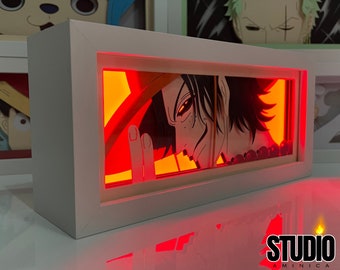 Handmade Anime Light box, Anime Night Light RGB Remote, Anime Lamp, Magna Lightbox for Anime Fans, 3D Paper Carving Anime Lightbox, Gift