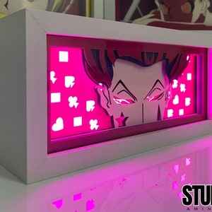 Handmade Anime Lightbox, Anime Night Light RGB Remote, Anime Lamp, Magna Lightbox for Anime Fans, 3D Paper Carving Anime Lightbox, Gift