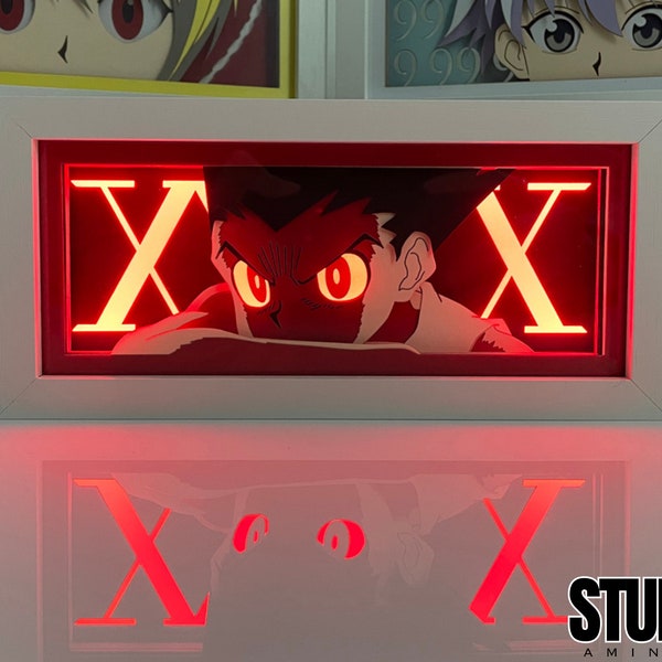 Handmade Anime Lightbox, Anime Night Light RGB Remote, Anime Lamp, Magna Lightbox for Anime Fans, 3D Paper Carving Anime Lightbox, Gift