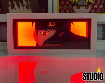 Handmade Anime Light box, Anime Night Light RGB Remote, Anime Lamp, Magna Lightbox for Anime Fans, 3D Paper Carving Anime Lightbox, Gift