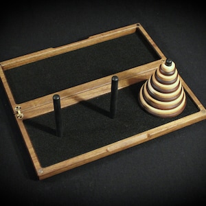 Personalized Hardwood Towers of Hanoi Game Set