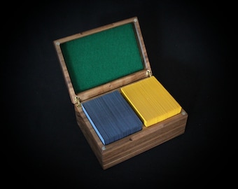Personalized Hardwood Double Commander Deck Box