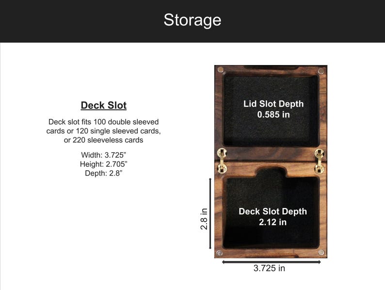 Personalisierte Hartholz Kommandanten Deck Box Bild 4