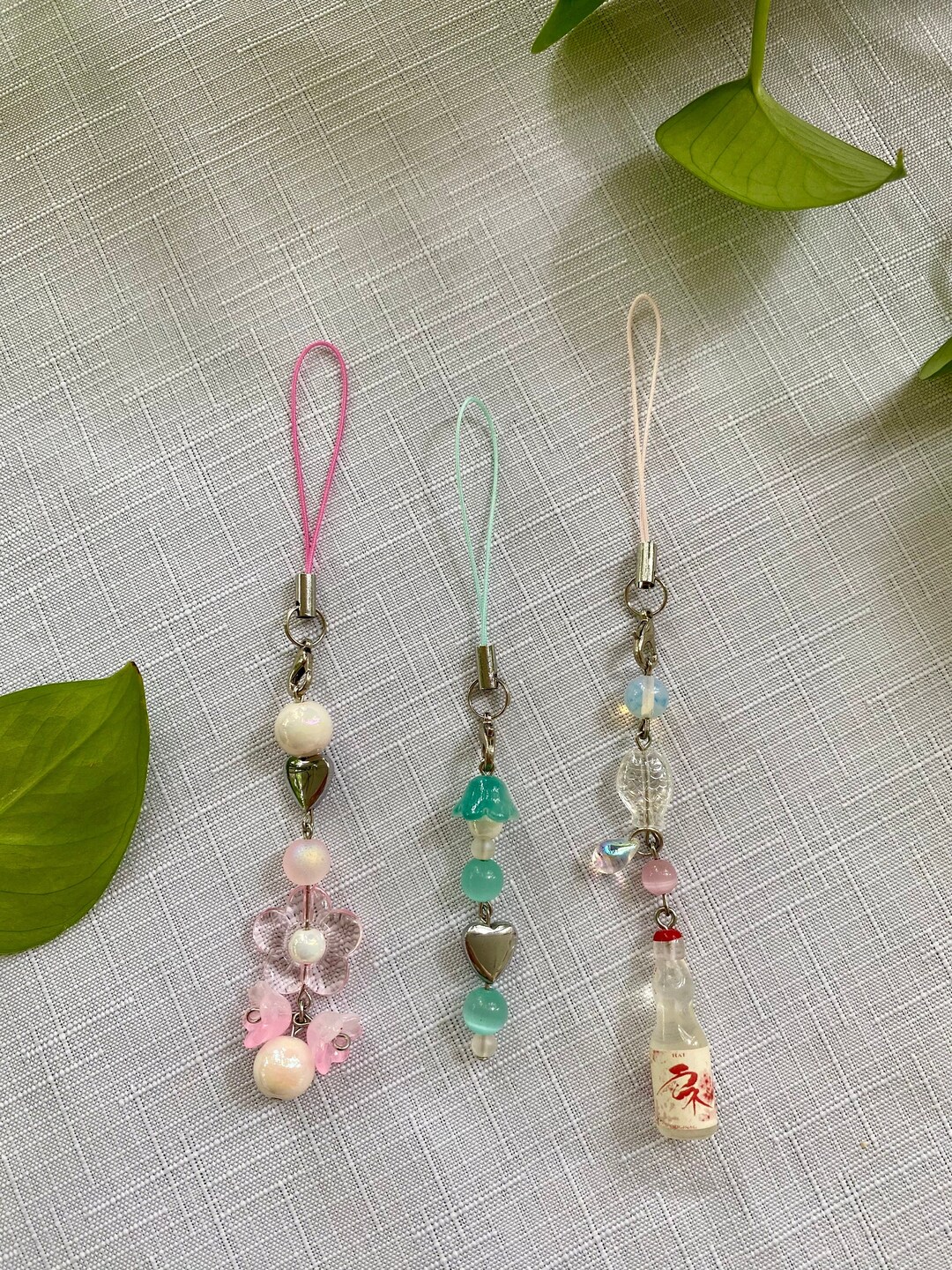 Y2K Cute Beaded Phone Charms/light Stick Charms - Etsy