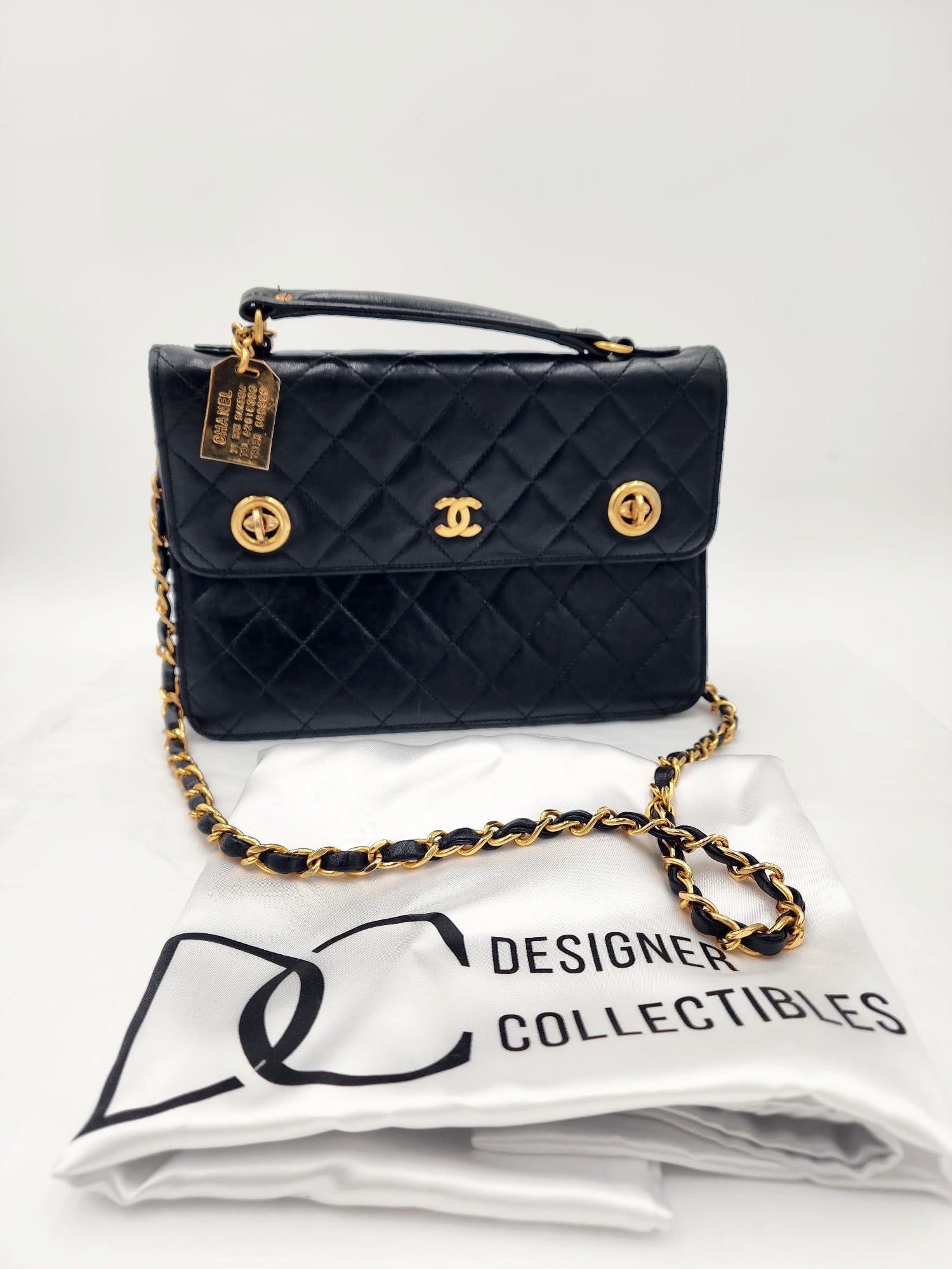 Chanel CHANEL Double Flap Matsei Turn Lock Chain Shoulder Bag Leather –  NUIR VINTAGE