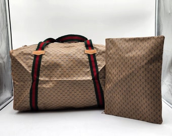 Authentic Gucci GG Ophidia Duffel Travel Boston Bag