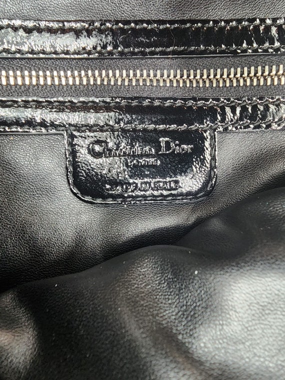 Authentic Dior Lady Dior Large Patent Leather Bag - image 9