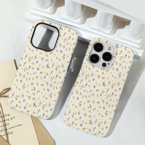Beige Tricolor Flowers iPhone Case Silicone Case Hard Shell Case, For iPhone 15 13 13 Pro Max 12 Pro Max 11 XR Xs X Phone Case Bild 6