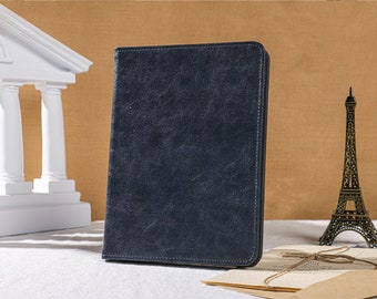 Dark Blue Leather Kindle Sleeve 2022, Brand New Kindle Sleeve, Paperwhite 2021 Sleeve, Kindle 10 Generation Sleeve