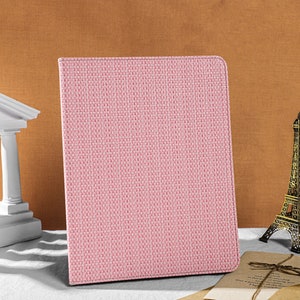 Pink Weave Weave iPad Case for Air 5 4 3 Case, iPad Pro 11" 12.9'' iPad Pro 2022 2021 10.2" 9.7" iPad Mini 6 5 Case with Pencil Holder