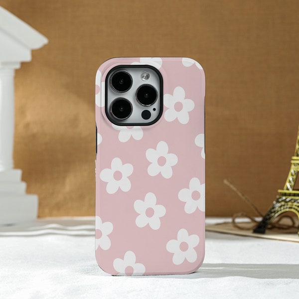 Strawberry Daisy iPhone Case Silicone Case Hard Shell Case, For iPhone 15 13 13 Pro Max 12 Pro Max 11 XR Xs X Phone Case