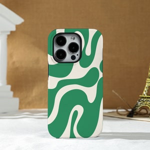 Dark Green Beige Layered iPhone Case Silicone Case Hard Shell Case, For iPhone 15 13 13 Pro Max 12 Pro Max 11 XR Xs X Phone Case