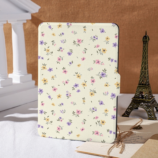 Romantic Flowers Kindle Case 2022, All New Kindle Case with Auto Wake/Sleep Paperwhite Cover, Paperwhite 2021 Case, Kindle Gen 10 Case