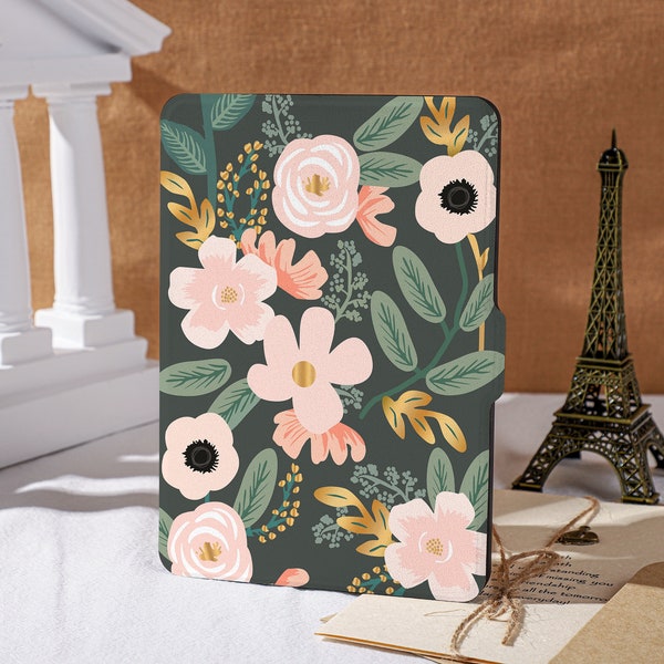 Watercolour Flower Kindle Case 2022, All New Kindle Case with Auto Wake/Sleep Paperwhite Cover, Paperwhite 2021 Case, Kindle Gen 10 Case