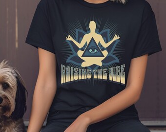 Retro Raising The Vibe Tshirt Positivity Tee kindness shirt Inspirational crewneck motivational top gift for her universal love message