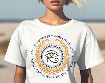 Egyptian Eye of Horus T-shirt Ancient Eye of Ra Positivity Shirt Motivational Tee Inspirational Top Egyptian Mythology Gift for her