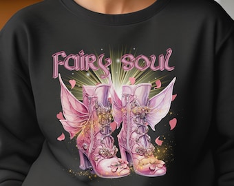 Vintage Style Fairy Sweatshirt Fairycore clothing Victorian Goth shirt Ethereal Women's Top Steampunk sweater gothic wear