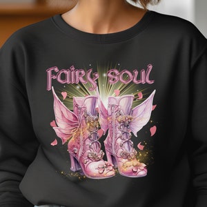 Vintage Style Fairy Sweatshirt Fairycore clothing Victorian Goth shirt Ethereal Women&#39;s Top Steampunk sweater gothic wear
