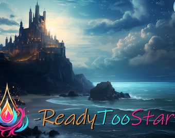 Coastal Kingdom - Digital art inspired by 15th Century Medieval and Gothic design