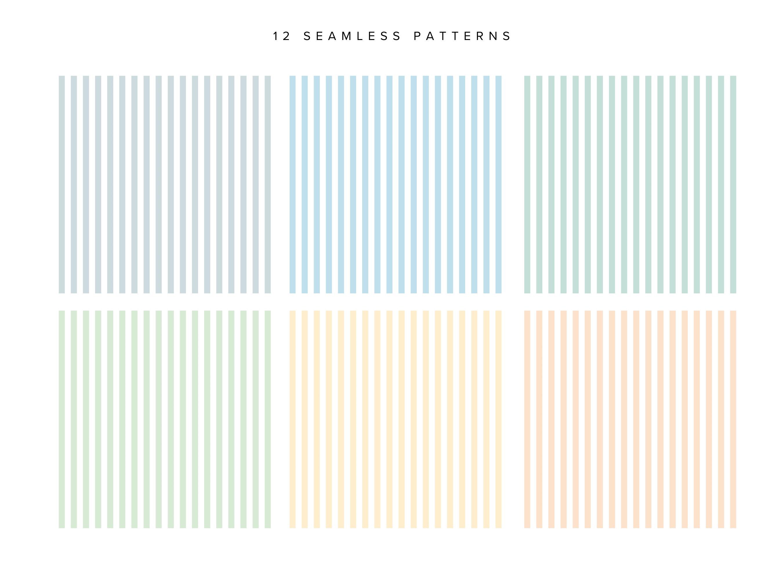 Pastel Stripe Digital Paper Pack | Seamless Patterns Striped ...