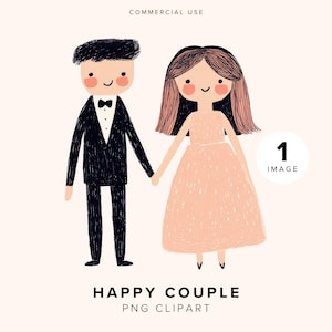Valentine&#39;s Day Romantic Couple Clipart | Happy Couples Clipart | PNG for Scrapbook Paper Crafts | PNG Design | Valentine’s Day Journaling