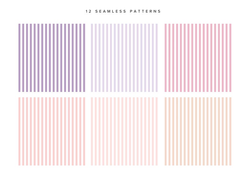 Pastel Stripe Digital Paper Pack | Seamless Patterns Striped ...