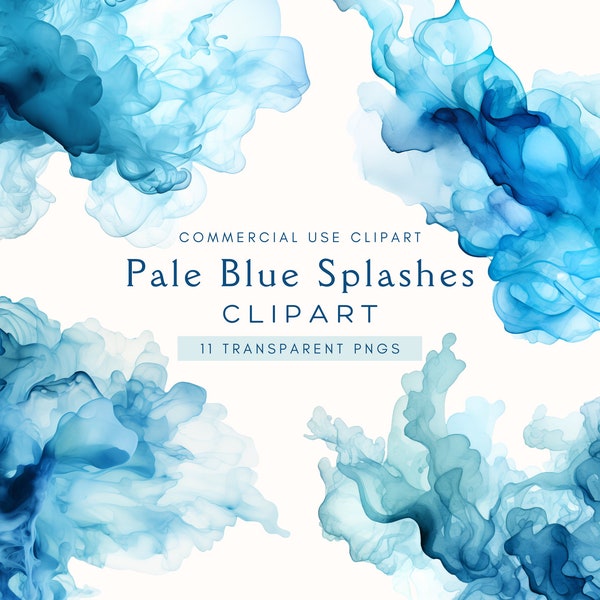 Pale Blue Color Splash Clipart |