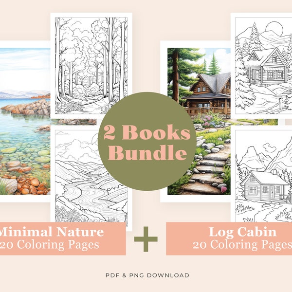 Log Cabin Coloring Pages - Etsy