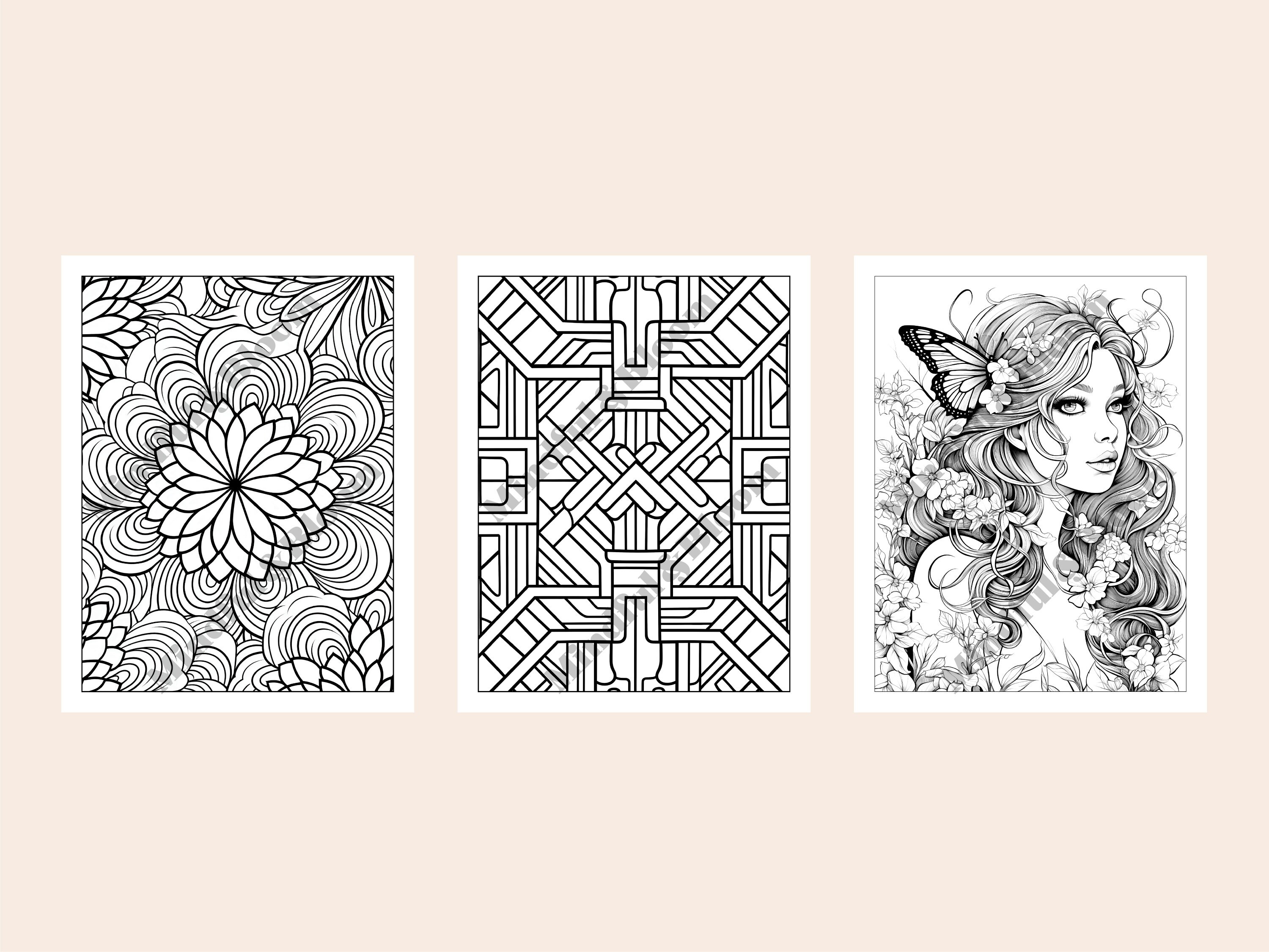 20 Coloring Page Sample Pack Printable Mindfulness Coloring - Etsy ...