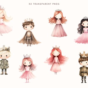 Watercolor Princess Castle Clipart | Little Princess Clip Art | Fairy ...