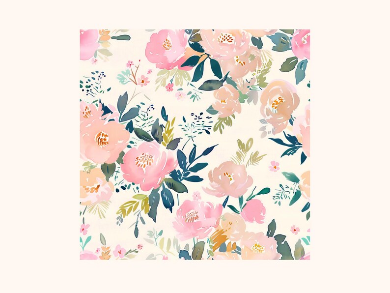 Soft Floral Seamless Pattern | Pastel Garden Ditsy | Romantic Flower ...