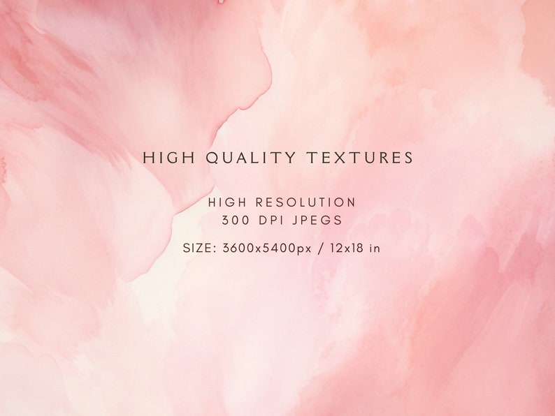 May include: Abstract watercolor background texture in shades of pink and white. High quality textures, high resolution 300 DPI JPEGs. Size: 3600x5400px / 12x18 in.