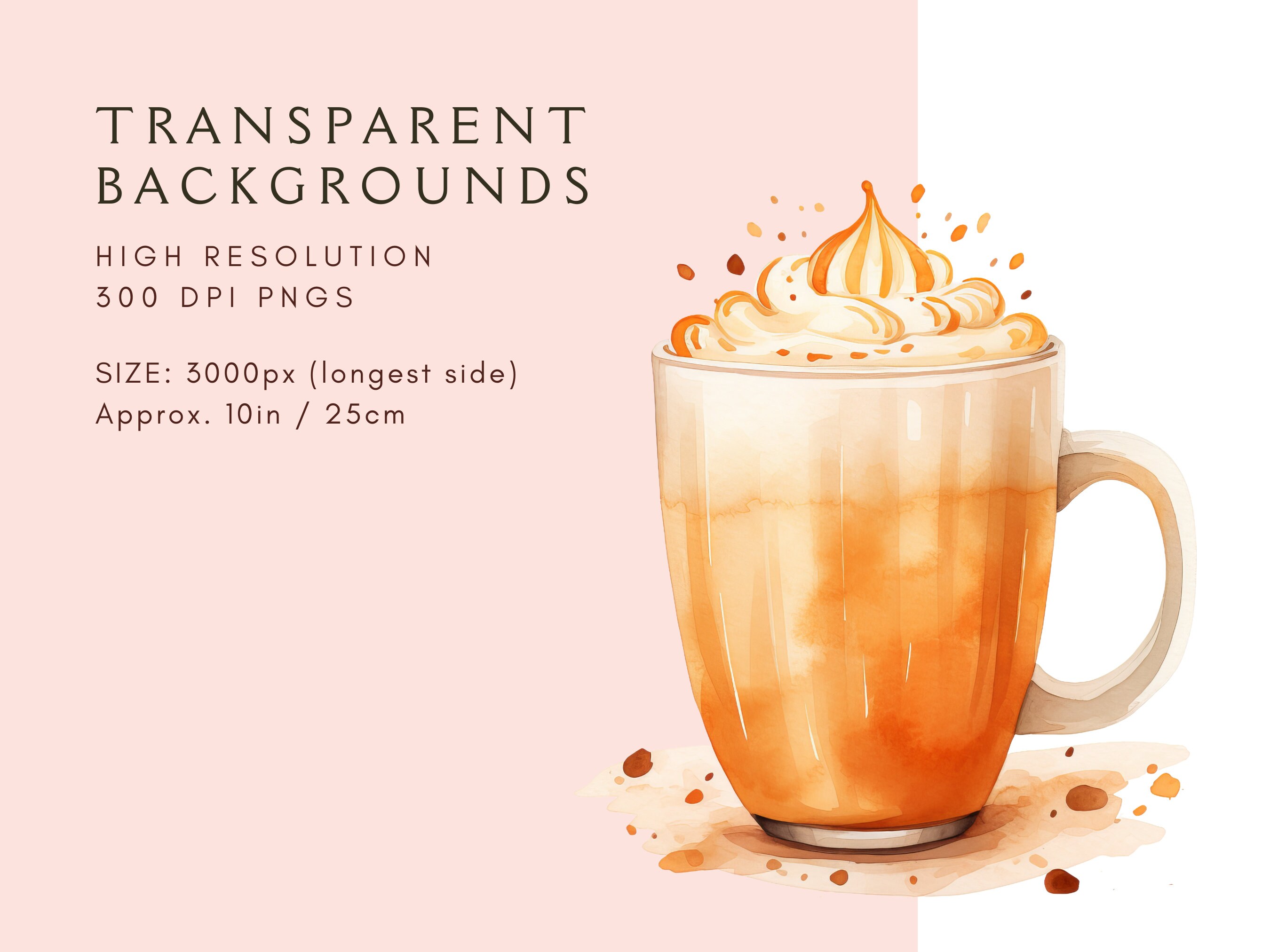 Pumpkin Spice Latte Clipart | Cute Fall Coffee Mug PNG | Image for ...