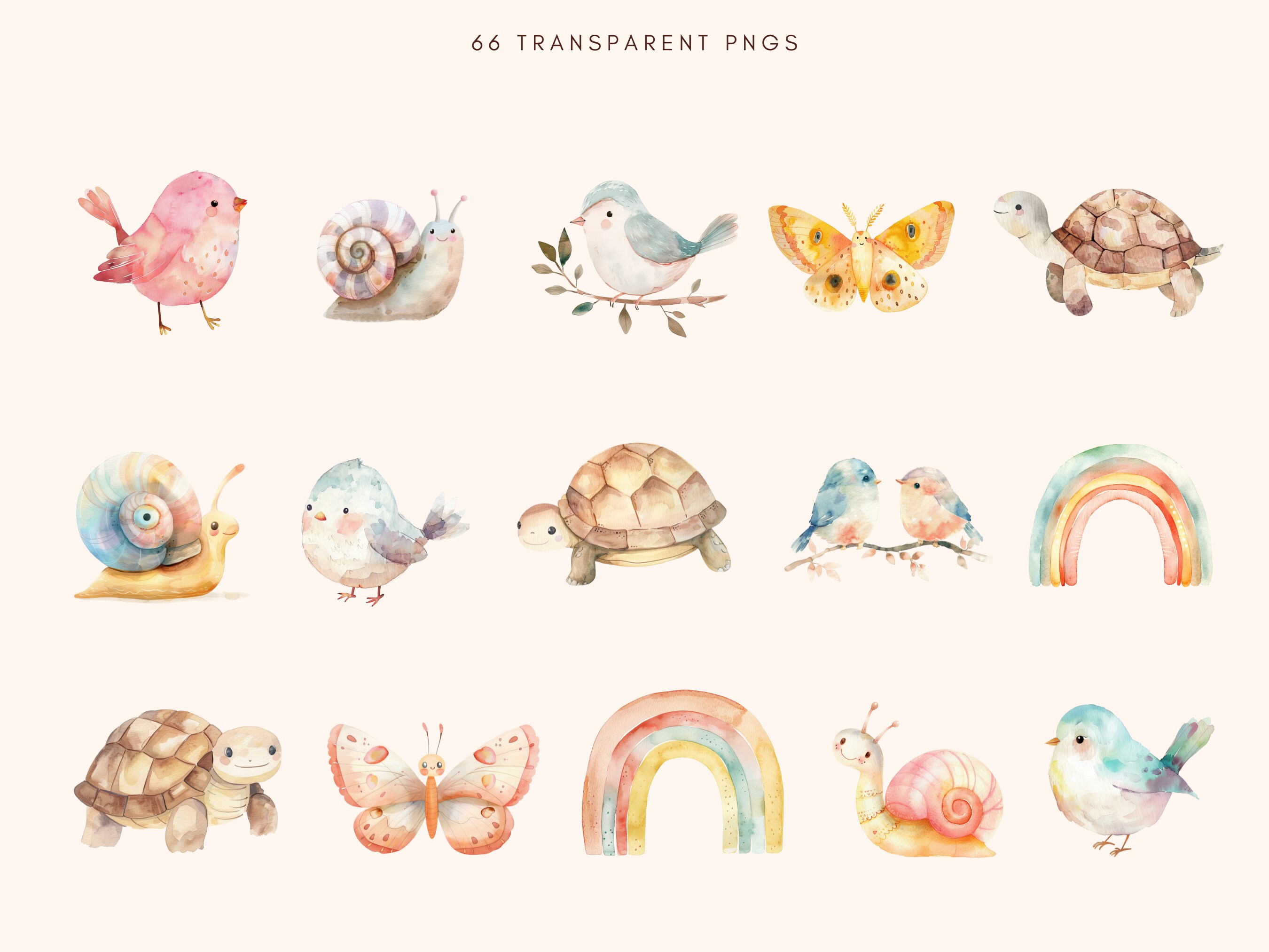 Boho Woodland Clipart | Cute Baby Animals | Woodland Nursery Decor ...