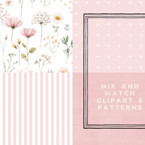 Seamless Pattern Wildflowers Pastel | Boho Floral Digital Paper ...