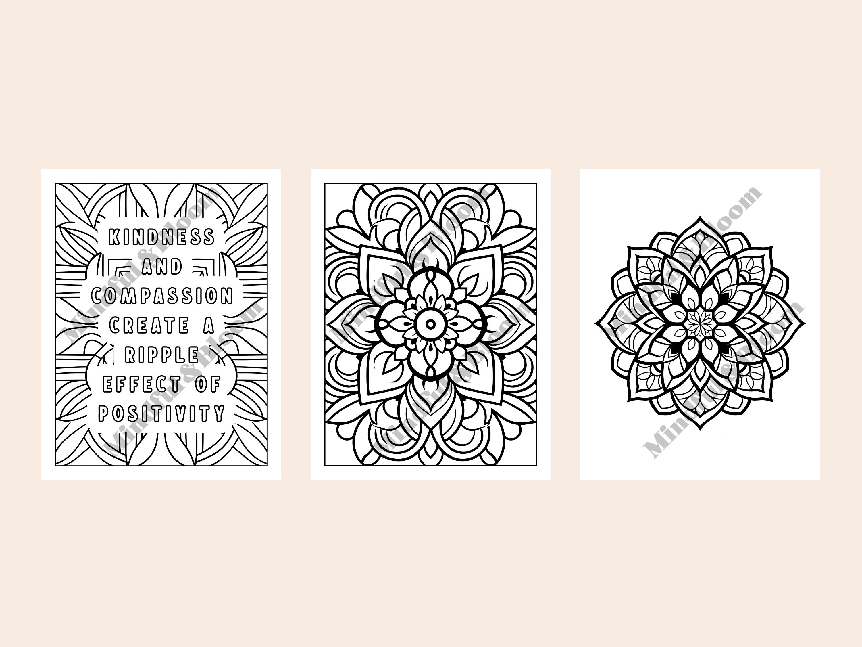 20 Coloring Page Sample Pack Printable Mindfulness Coloring - Etsy
