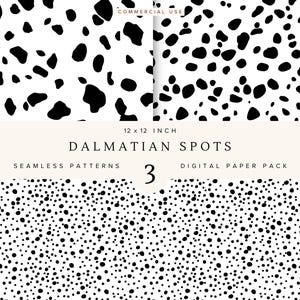 Dalmatiska fläckar digitalt papper | Sömlöst mönster