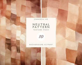 Neutrales Aquarellmuster | Clipart | Hintergrundtextur | Aquarellwaschung | Hochzeit | Kommerzielle Nutzung | Digitales Papierpaket | Beige