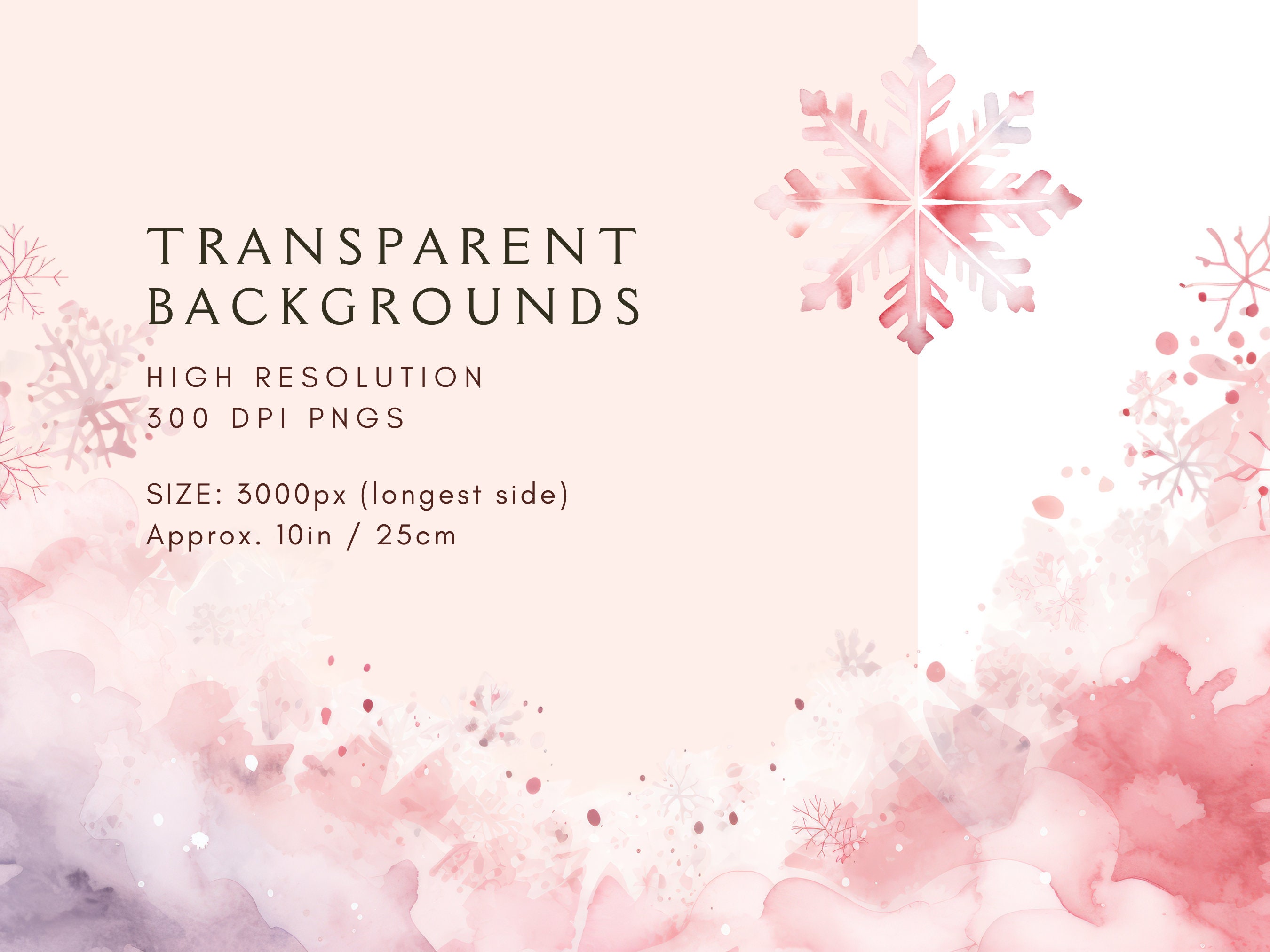 Pink Snowflakes Clipart | Watercolor Winter Snowflakes Clip Art ...