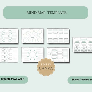 Printable Mind Map Template | Brainstorming, Study Guide (digital ...